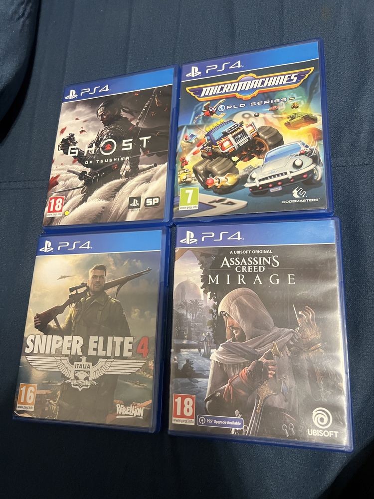 Ghost of Tsushima Sniper Elite Assassins creed mirage PS 4 sony