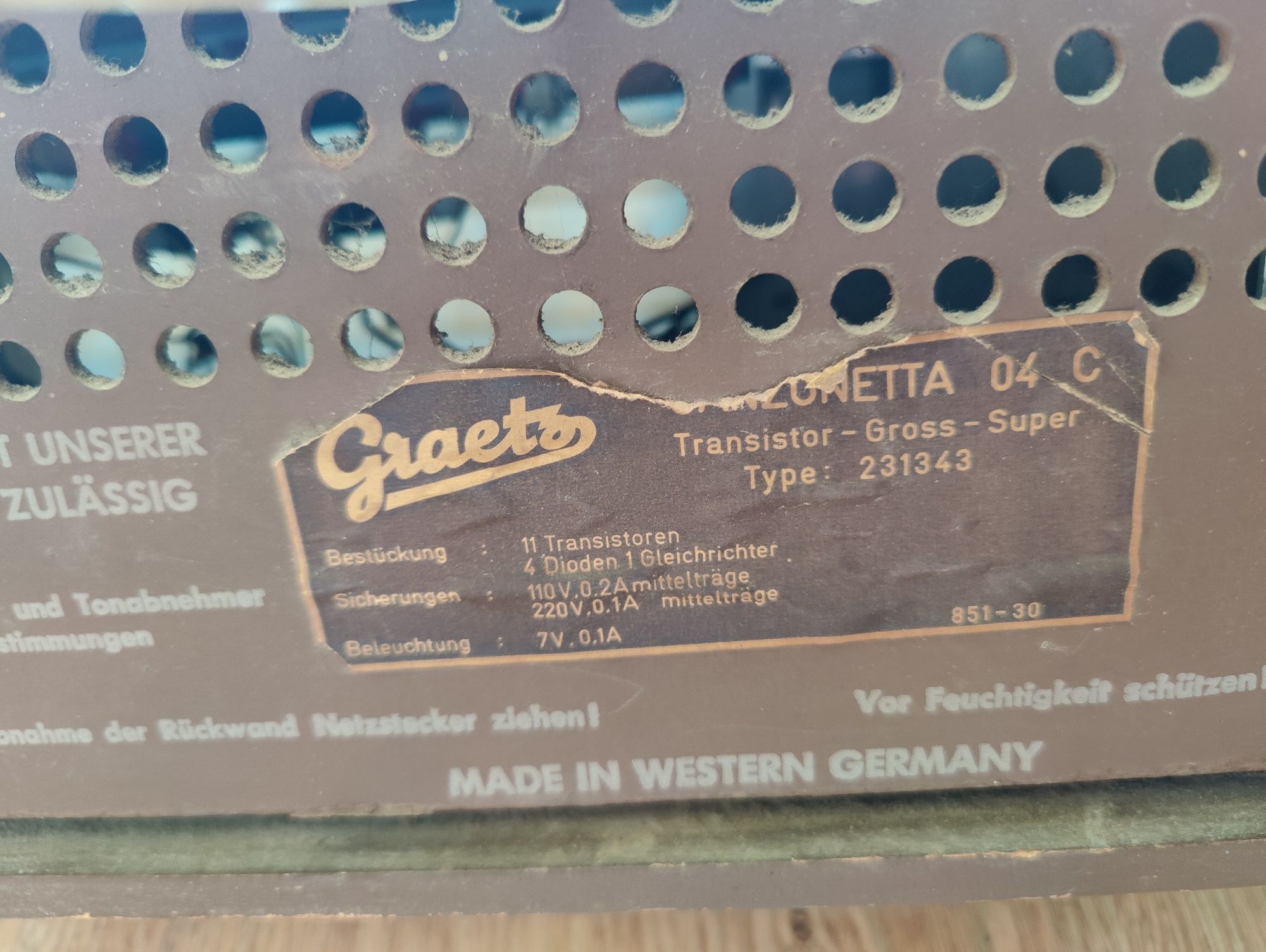 Радиоапарат Graetz Canzonetta