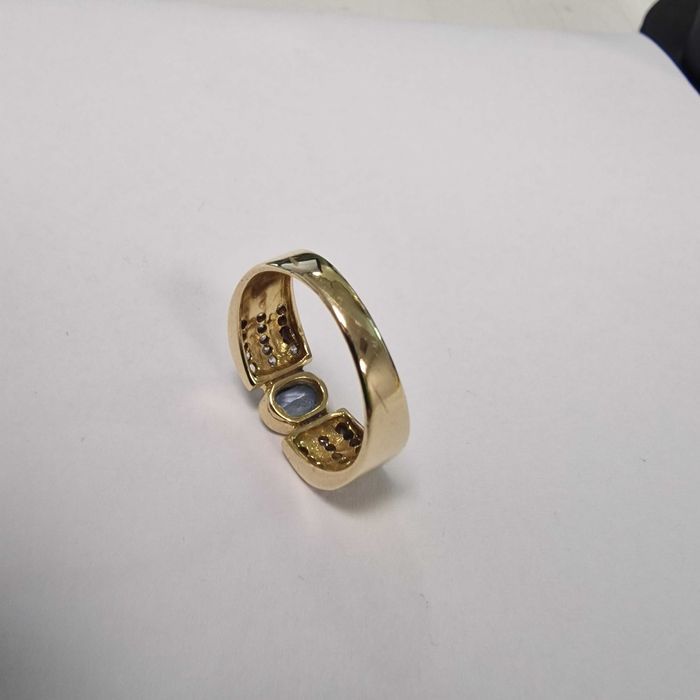 ( B30736.1 / Ag28 Doi Baieti ) Inel Aur 18K - 5.68 grame / 2112 lei