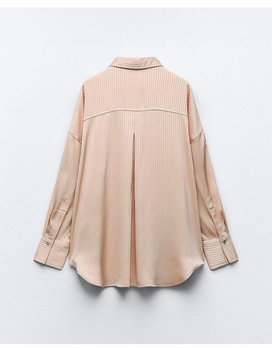 Camasa satinata nude Zara marime S M L XL nou