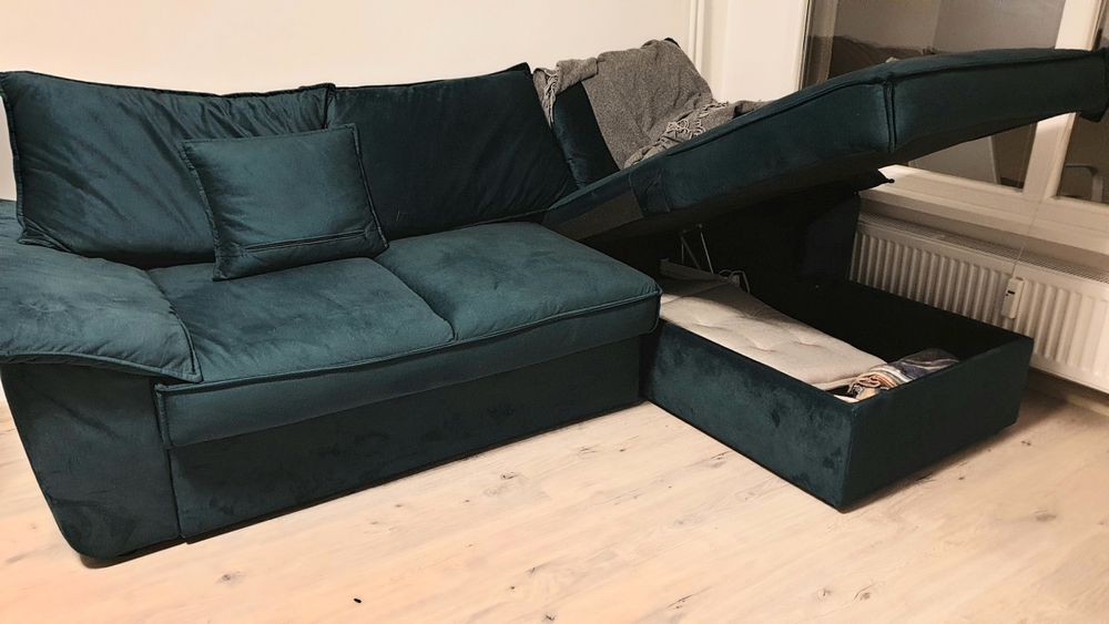 Разтегателен диван с ракла