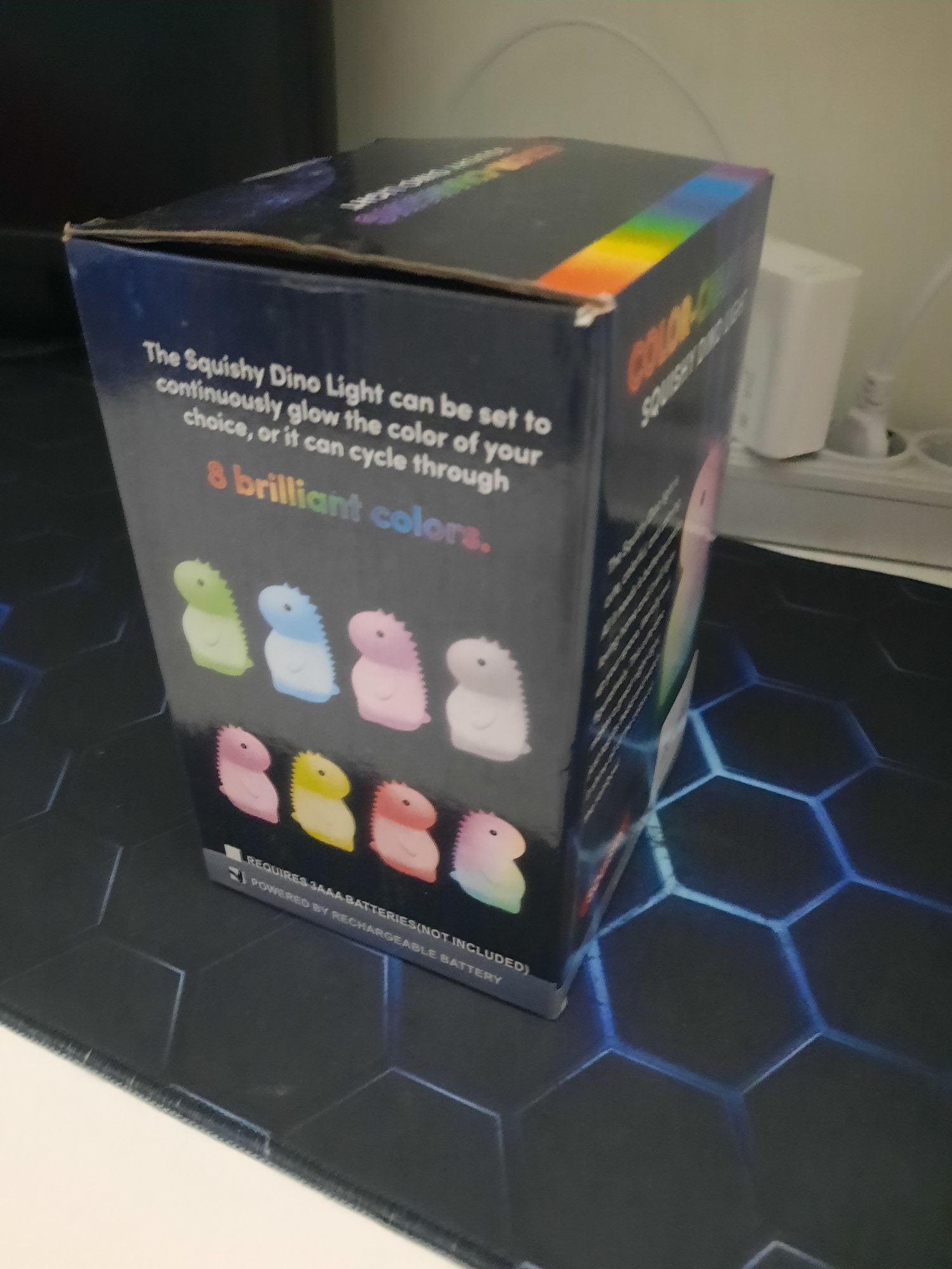 Ночник squishy dino light color changing