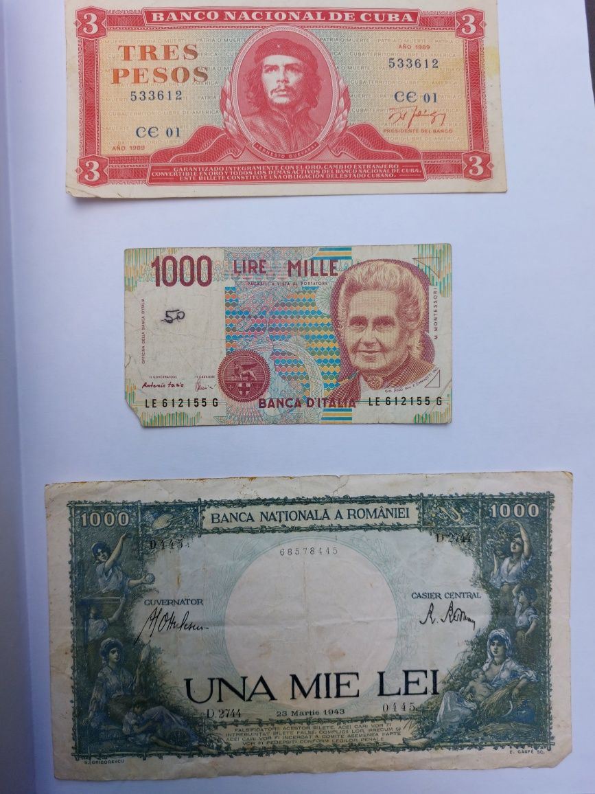 Bancnote romanesti si straine diverse