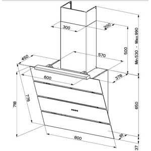 современная вытяжка Hotpoint (FaberEkoEG8BK80) (havo tortgich)