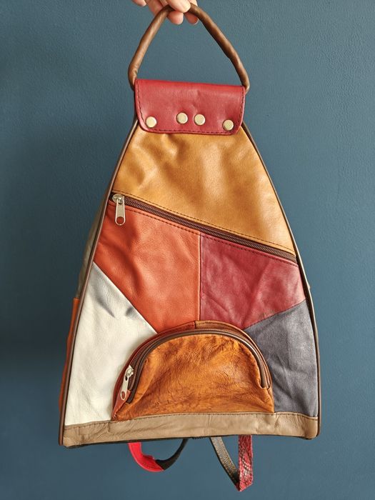 Rucsac piele colorata