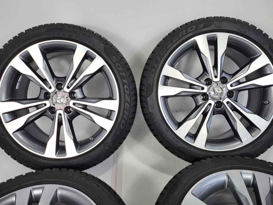 Jante OE Mercedes 5x112 R18 ca Noi + anvelope 225 45 18 foarte bune