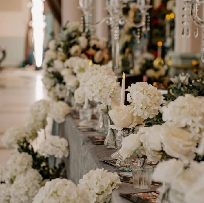 Decor pentru evenimente cu flori de matase naturala