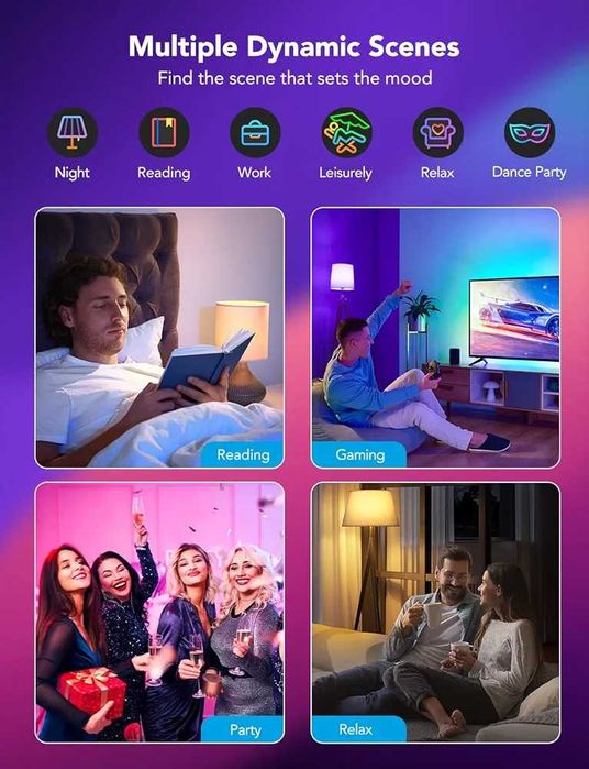Нови в оригиналната опаковка крушки  Govee h6008 с WiFi и Bluetooth...