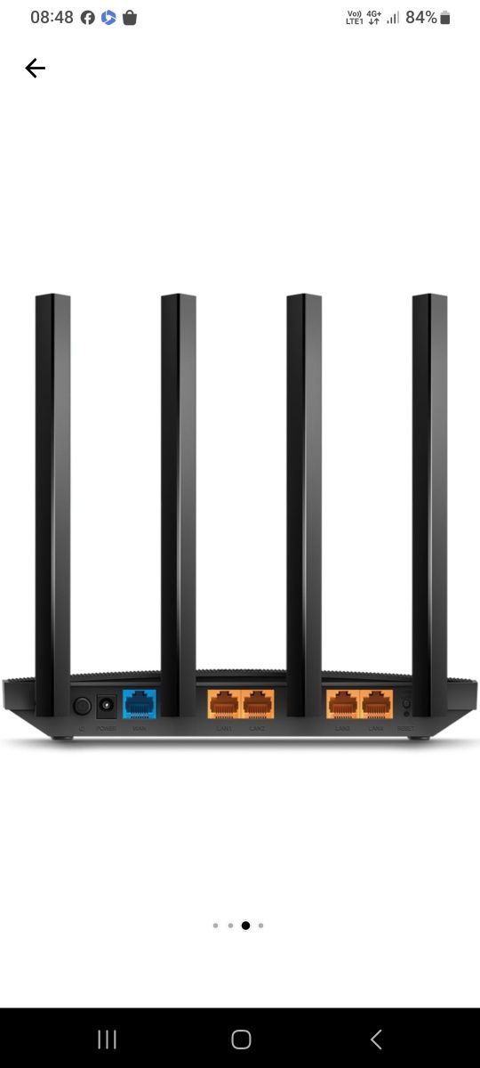 Router wireless TP-Link Archer C6, AC1200, Gigabit, Dual-Band, Negru