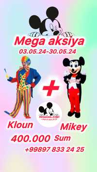 Kloun+mikey 400.000 aksiya