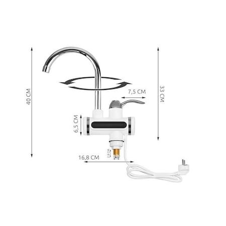 Robinet Electric Cu Incalzire Instantanee 3000 W, afisaj LCD