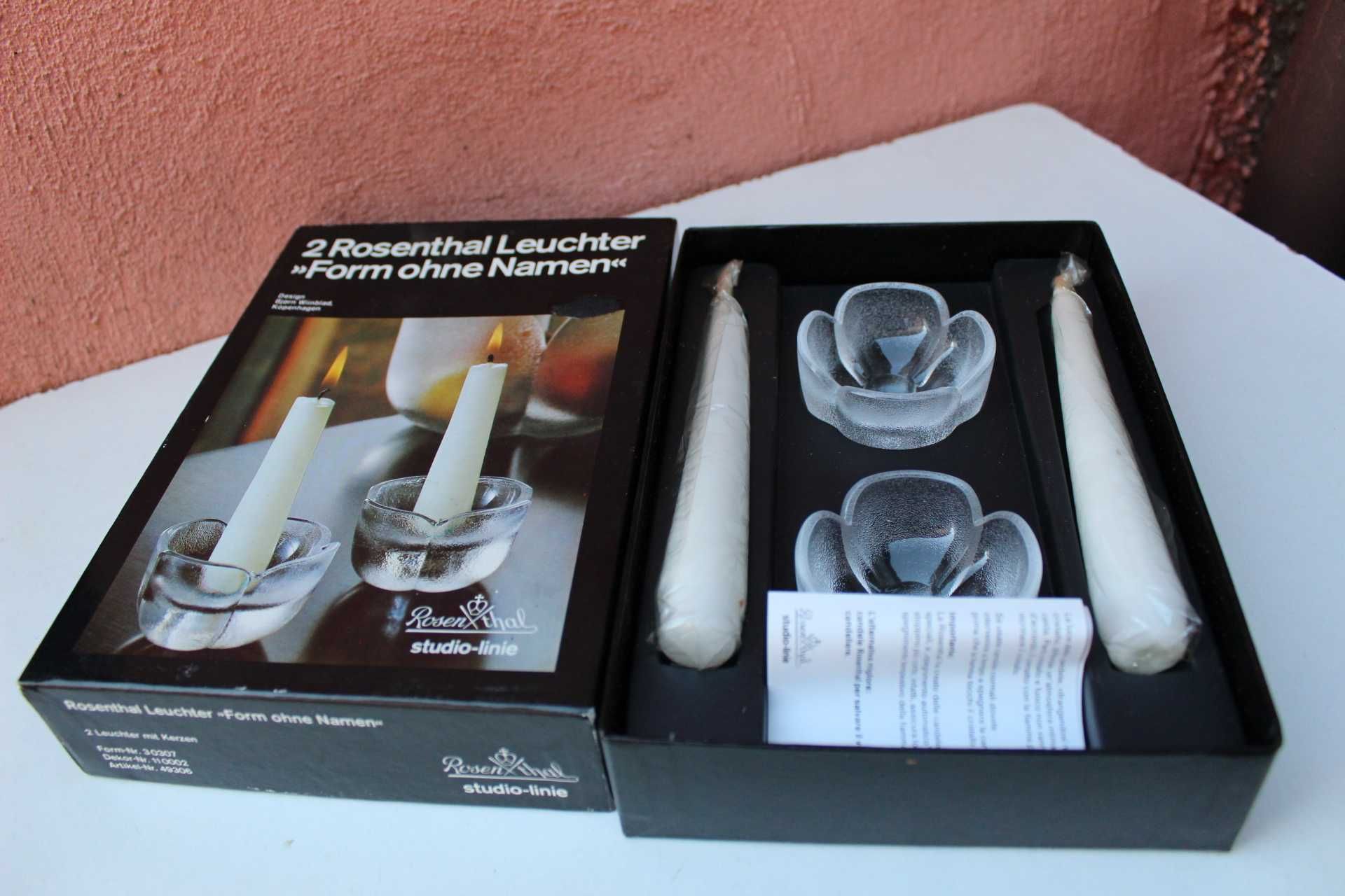Set de colectie suport lumanare ROSENTHAL, B. Wiinbald, NOU in cutie