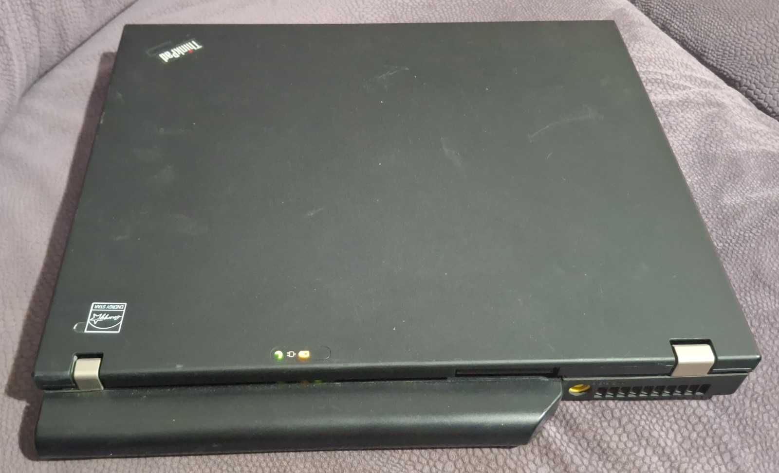 Лаптоп IBM T61 ThinkPad с голяма батерия (но слаба) + WIN 7