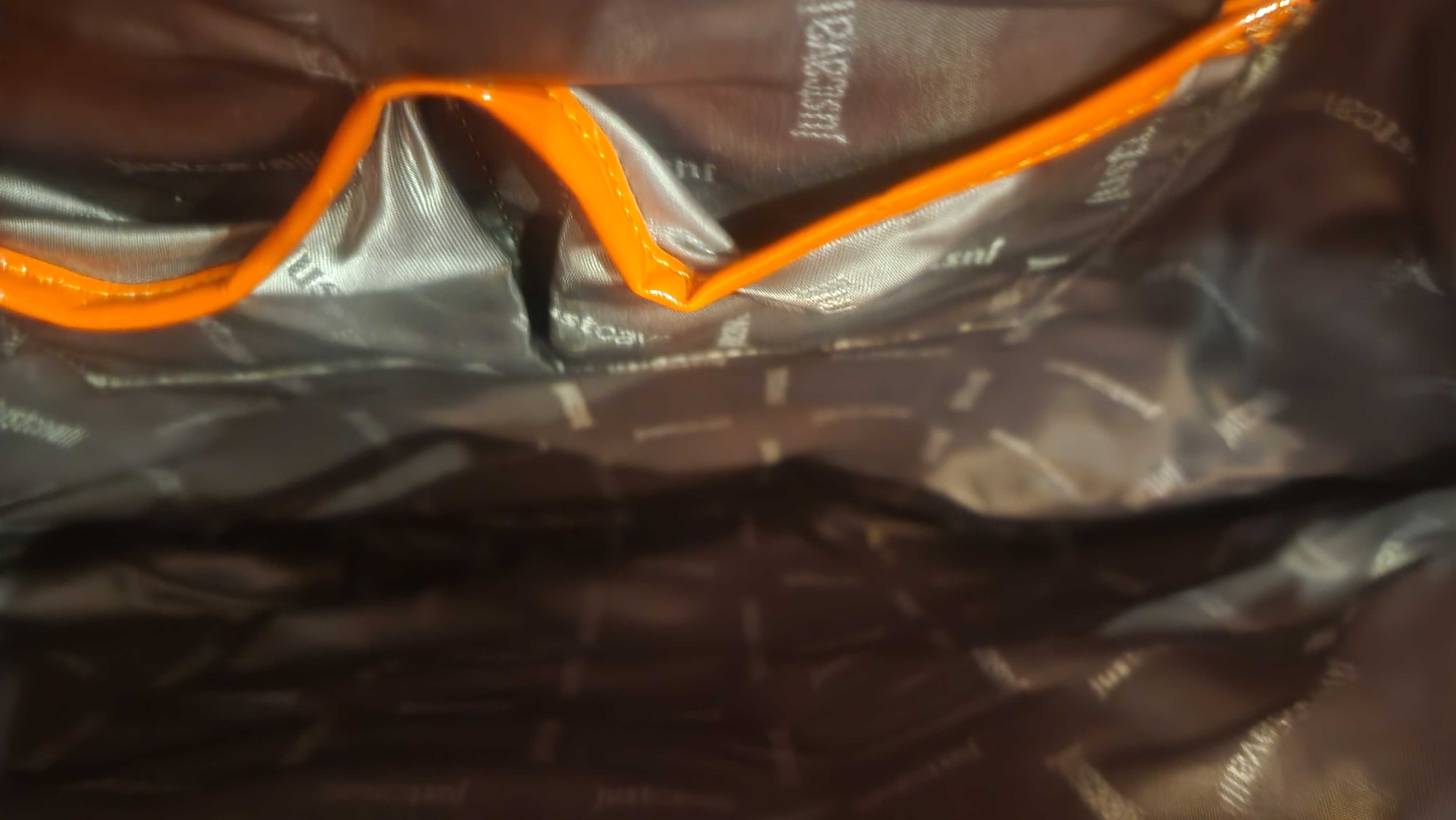 Just Cavalli, бяло и оранжево, Голяма лятна чанта