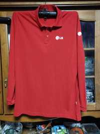 Нова  мъжка оригинална на LG червена блуза.Размер 2 пъти XL.Цена 20лв.