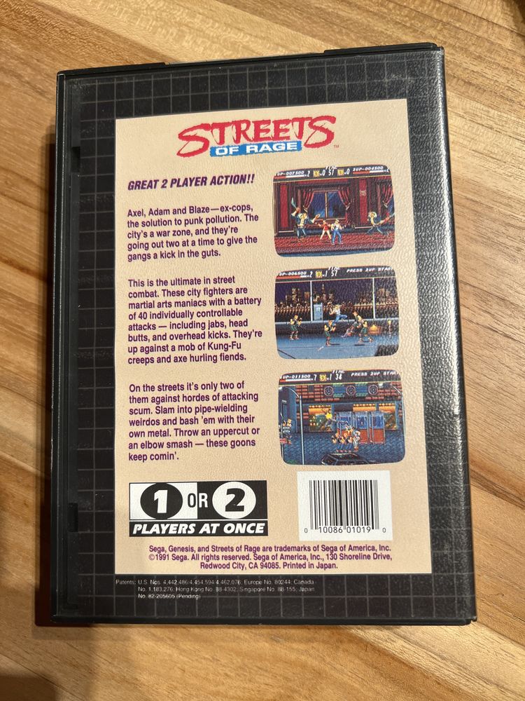 Streets of rage Sega Genesis