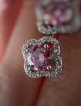 Cercei cu moissanite roz 1 CT