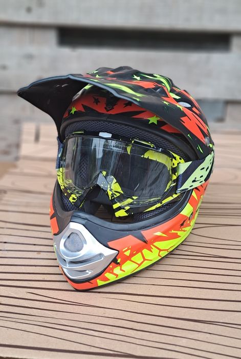 Кросова каска+очила S-размер