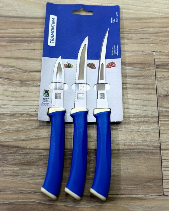 Набор кухонных ножей Tramontina 3 шт

• Лезвия из высококачественной н