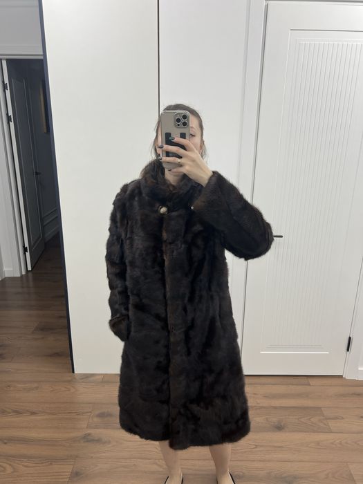 Шуба норковая длина ниже колен