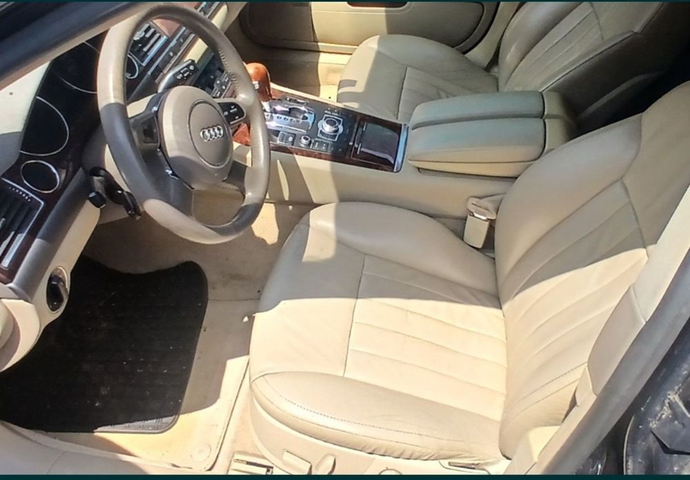 Scaune bancheta piele crem Audi A8 D3 2003-2009