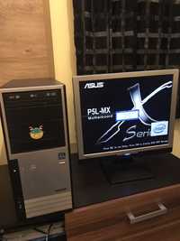 Настолен компютър Asus + LCD монитор FUJITSU SIEMENS L9ZA