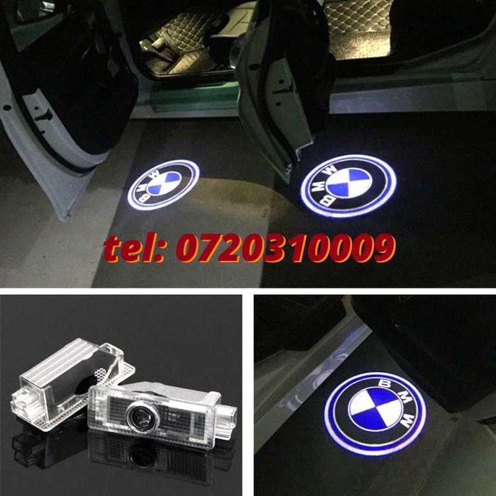 Set 2buc Proiector Lampa Lumini Usi Holograma Bmw Logo Clasic Led