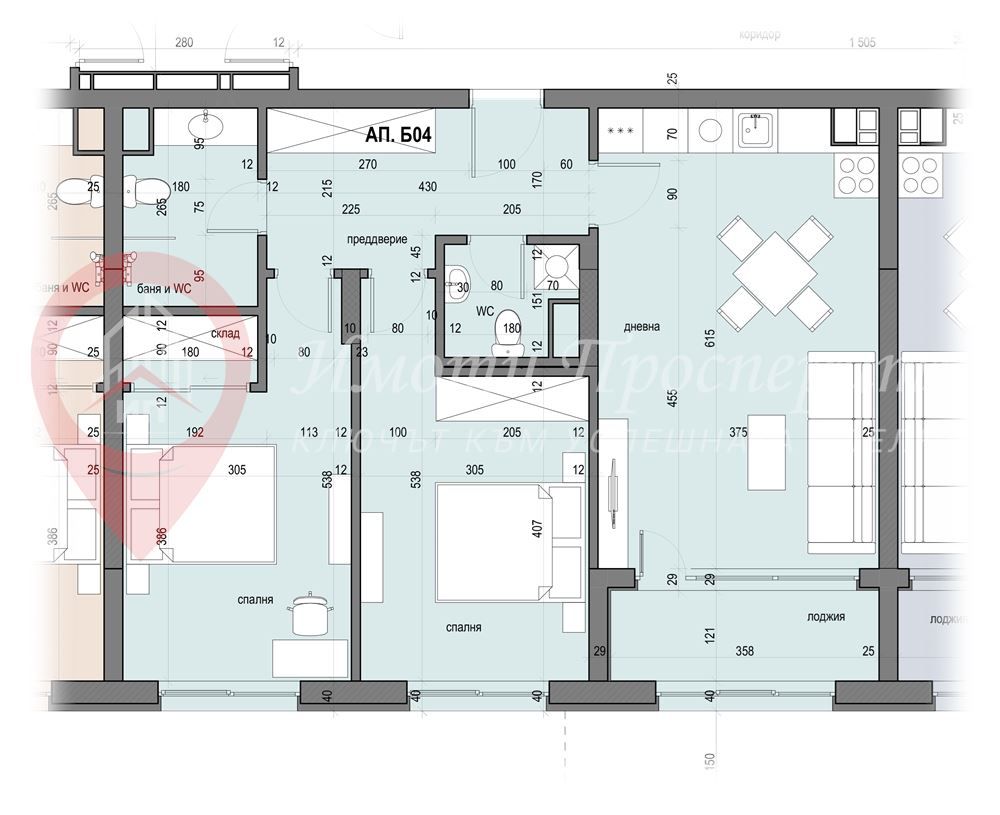 3-стаен в София-Овча Купел площ 102 цена 202 887EUR с ДДС