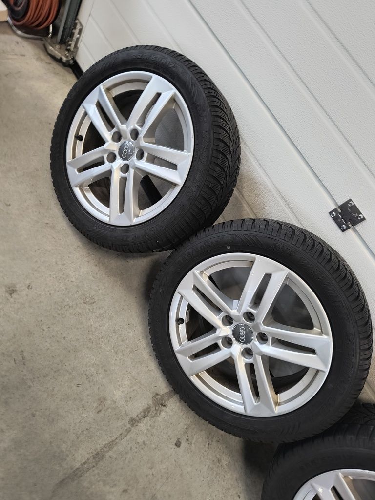 Set jante aliaj OEM pentru audi A4 B9 anv iarna Dunlop 225 50 17 6mm