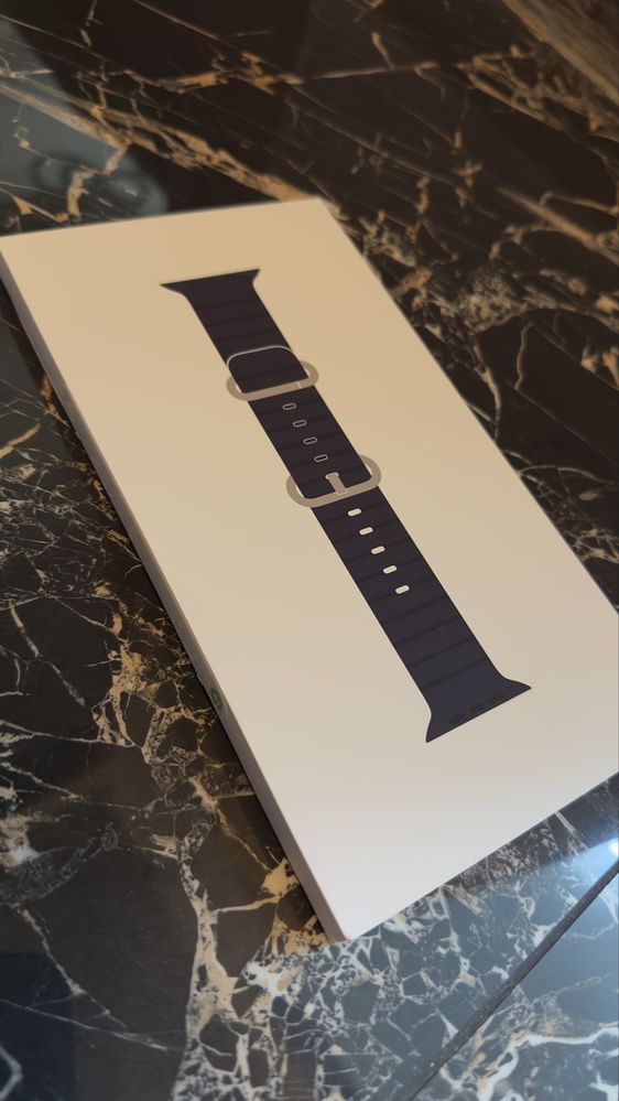 MXTH3ZM/A Apple Watch Ultra 49mm Navy Natural Titanium Ocean Band