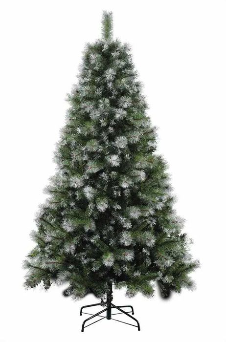 Brad Artificial de Craciun,UNGARIA, 210 cm,Verde cu Varfuri Ninse