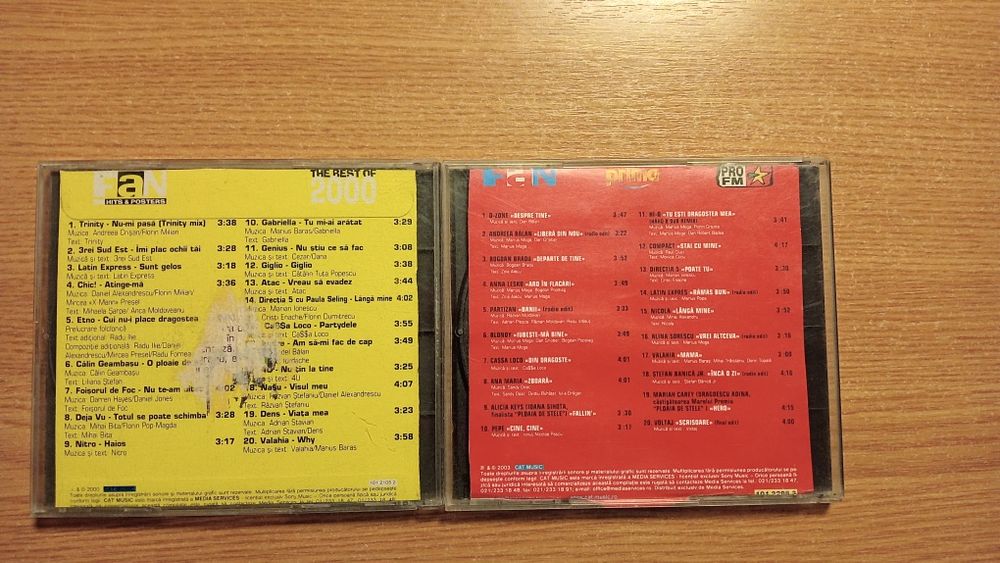 Vând 2 Compilații/Selecții Zone Party și The Best Of 2000