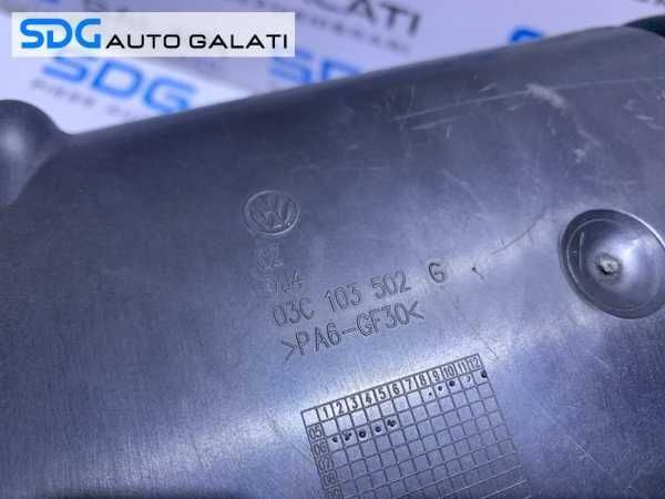 Capac Carcasa Amortizor Presiune Compresor Supraalimentare Aer VW Golf 5 PLUS 1.4 TSI BLG BMY 2004 - 2008 Cod 03C145650A 03C103502G 03C103502F