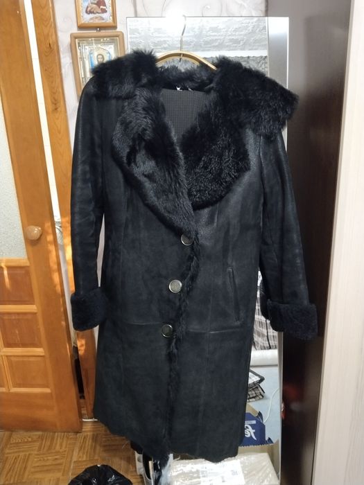 Стильная дублёнка 50-52 Натуральный мех и кожа Турция.