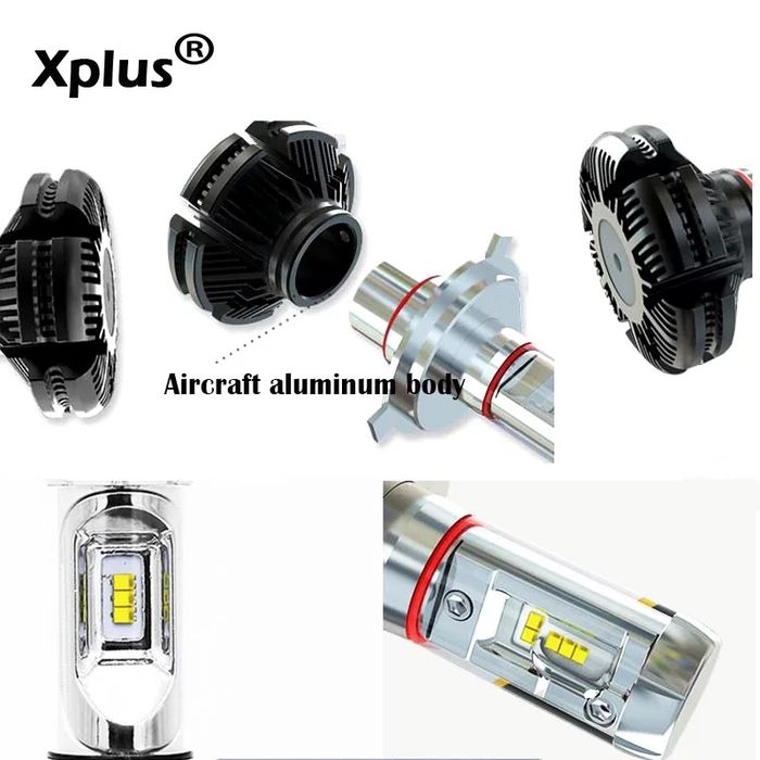 Set Două Becuri Led 6000Lm/50W/6000K/H1,H3,H4,H7,H8,H9,H11