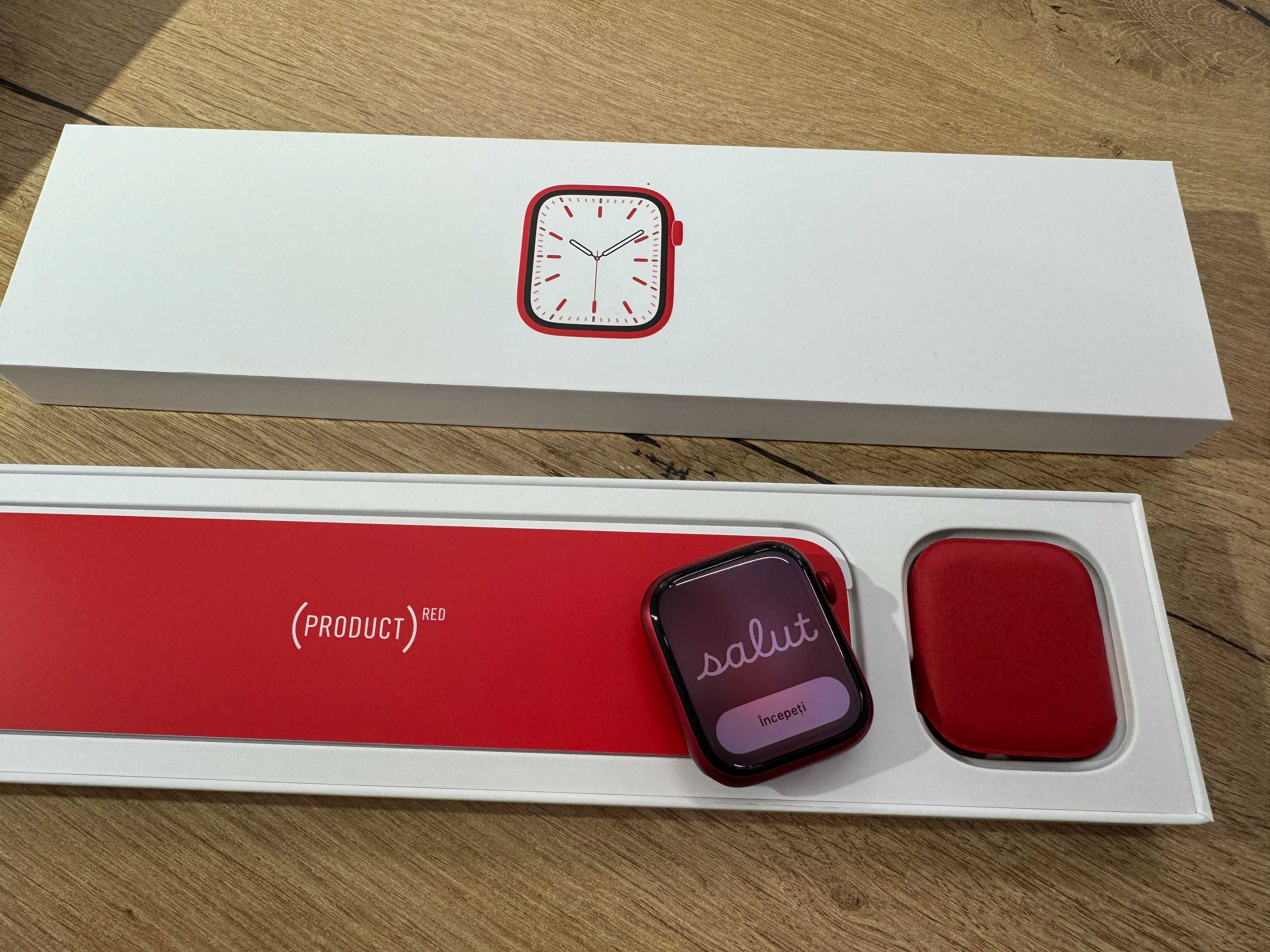 Smartwatch Apple Watch Series 7 45mm, (PRODUCT) RED Factura & Garantie