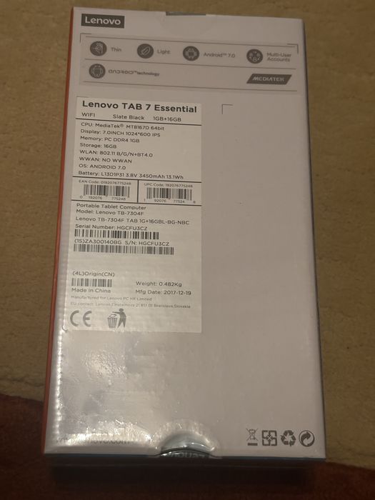 Tableta lenovo tab 7 essential sigilata