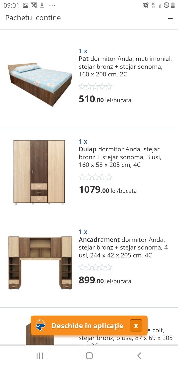 Mobilier dormitor Dedeman