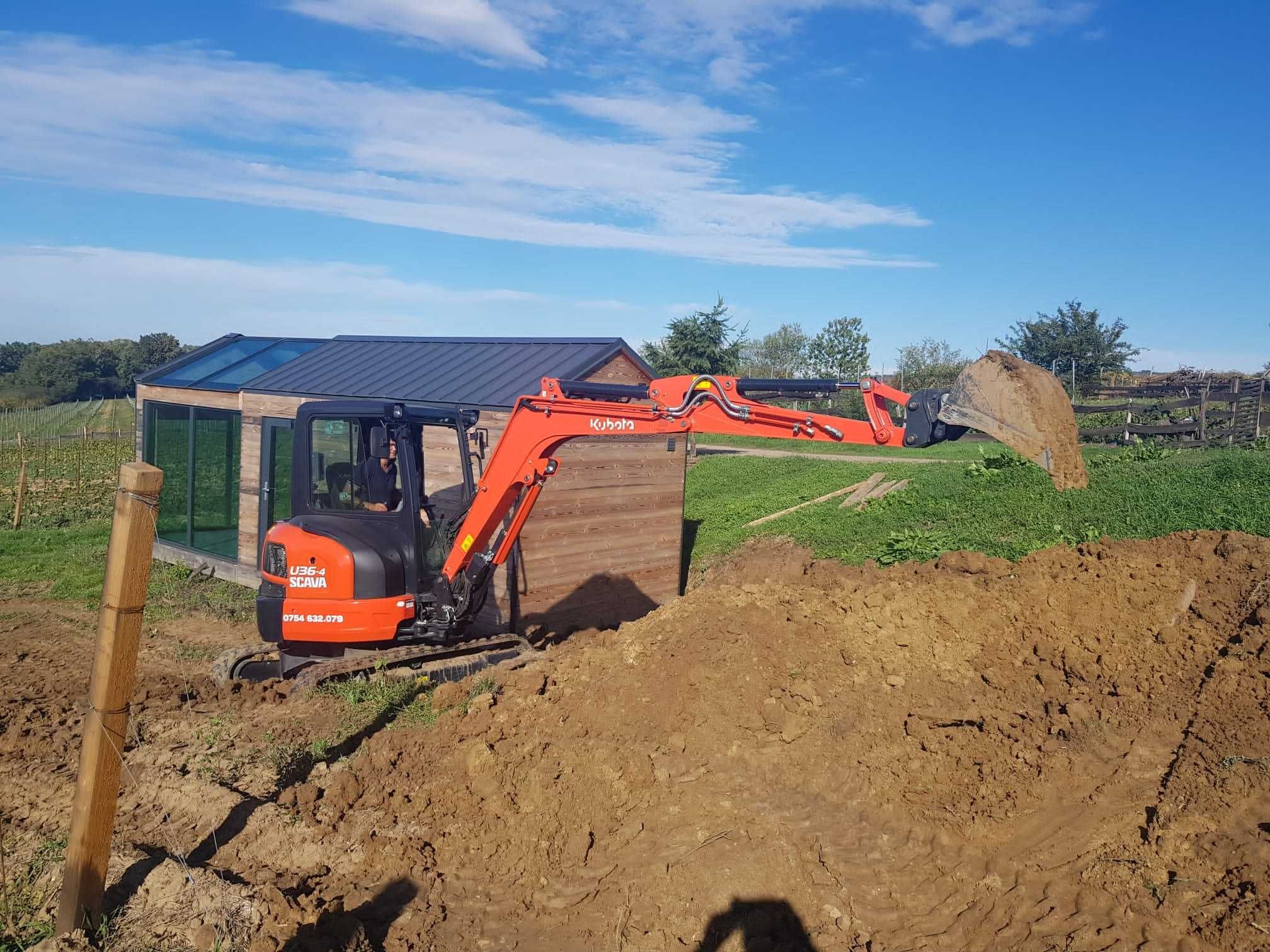 Sapaturi Santuri Nivelari Taluzari Terasari Inchiriere Mini excavator