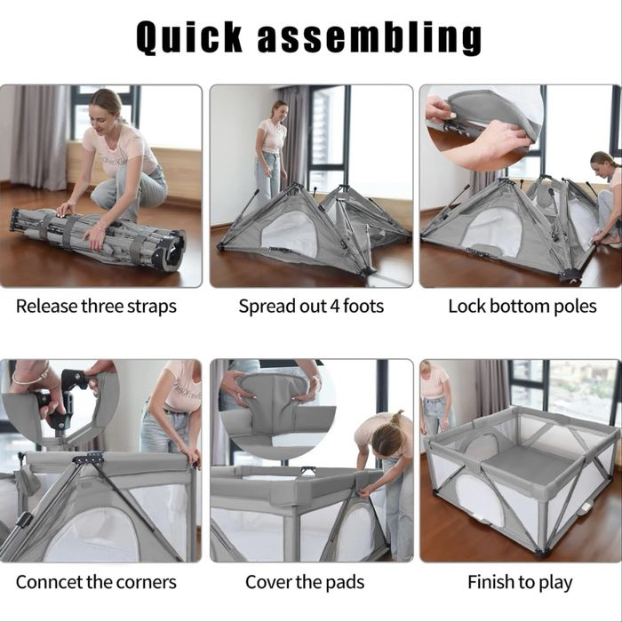 Țarc pliabil pentru copii 180x150x65cm