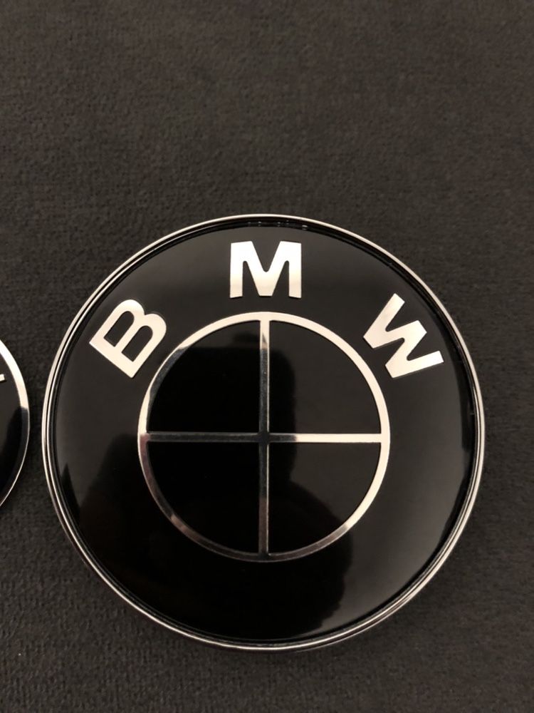 Set Embleme stema capota black neagre BMW X1 X3 X5 X6 seria 1 3 5 6 7