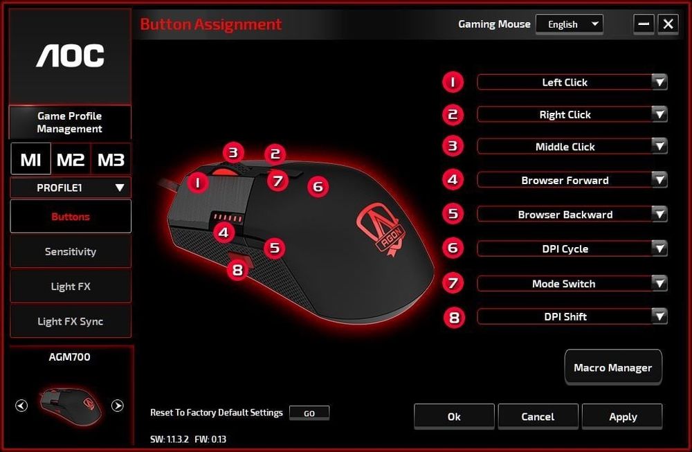 Mouse aoc AGM700