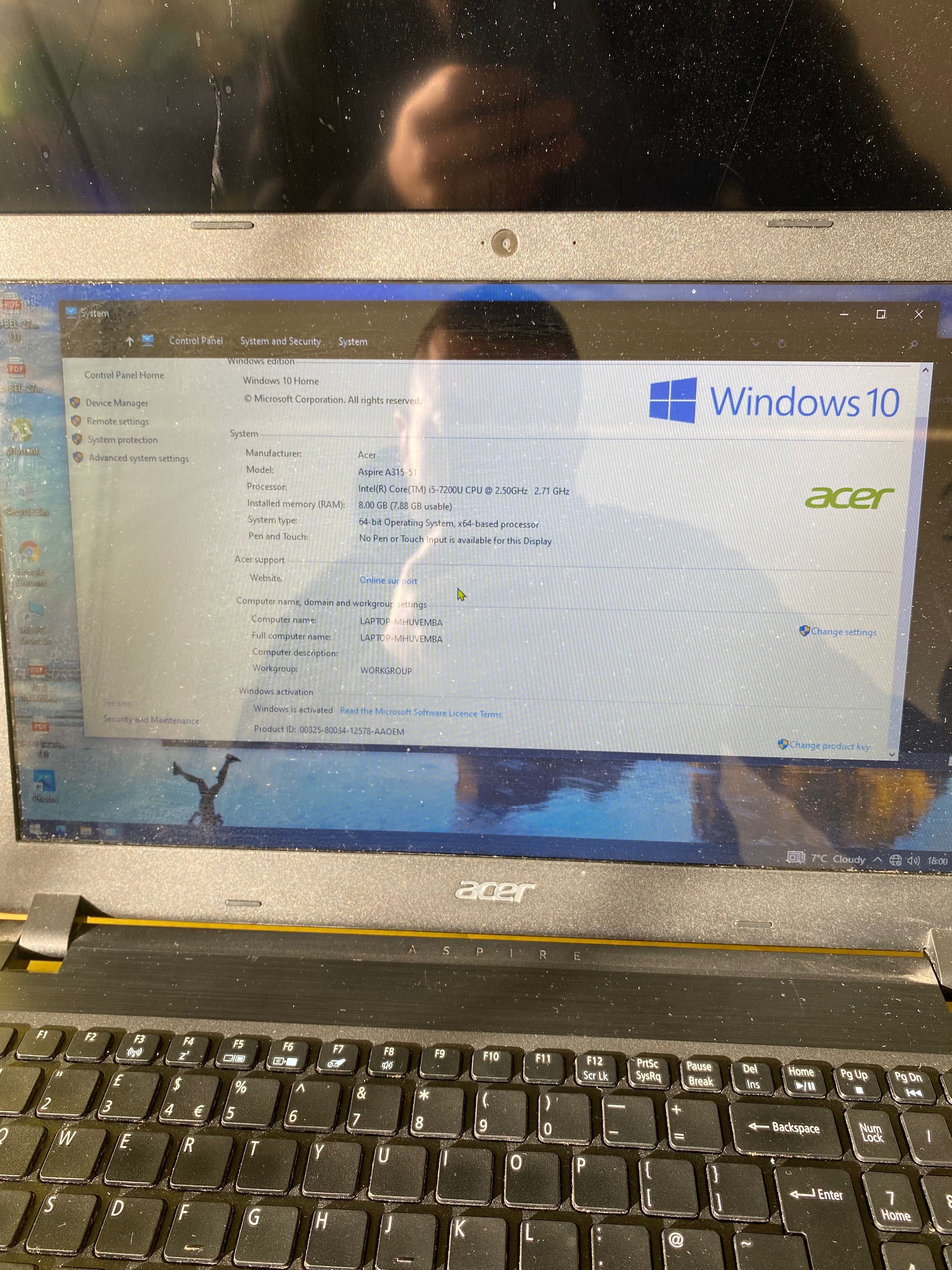 лаптоп acer aspire 3