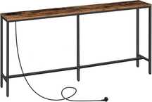 Consola MAHANCRIS, cu statie de incarcare, 180 cm, natur si negru