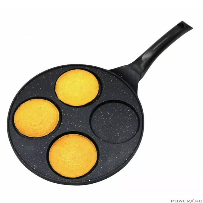 Tigaie pentru oua si clatite, negru, 26.5 cm, Kinghoff