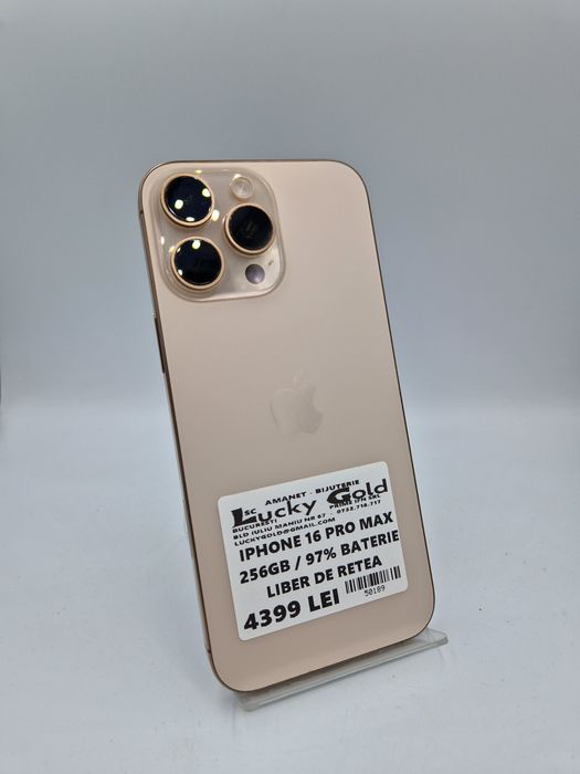Iphone 16 Pro Max 256GB / 97% Baterie Garantie #50189