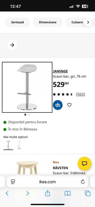 1xMasa + 2xScaune BAR (noi!)