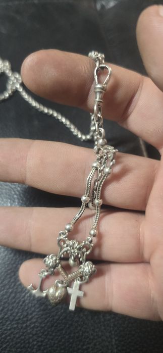 Lant ceas de buzunar argint cu aur Anglia