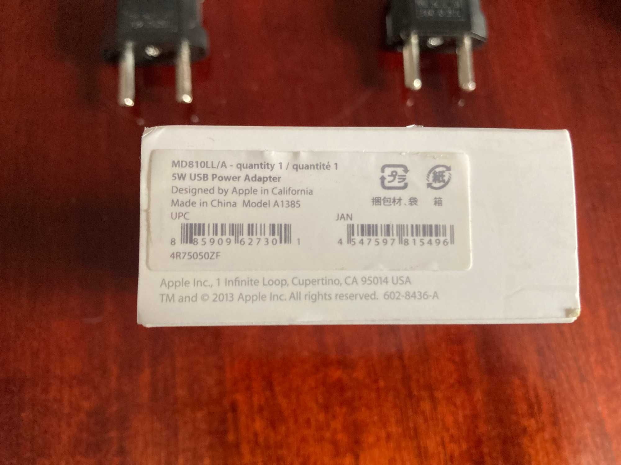 Adaptor Apple original A1385 5V 1A 5W USB nou