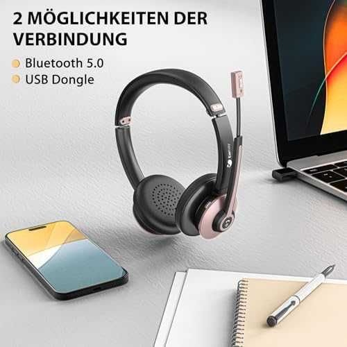 Нови Bluetooth Слушалки с Микрофон + USB | Шумопотискане, 26ч Батерия